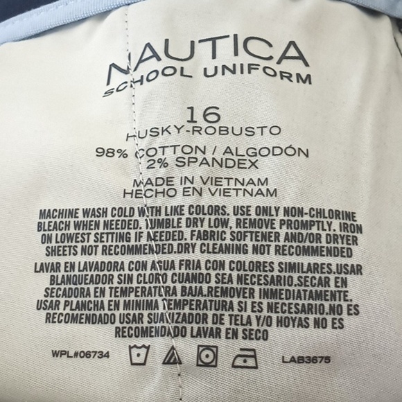 NAUTICAL School Uniform Pants 16 Husky - Picture 6 of 6